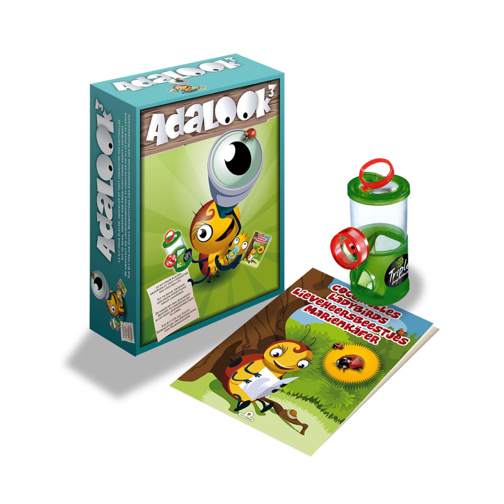 Adalook3  Packaging pour un kit d’élevage et d’observation des coccinelles européennes Adalia bipunctata.