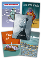 Cartes postales poissons frais