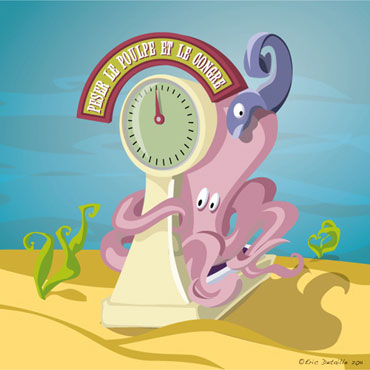 Creatures - Poissons frais - Peser le poulpe et le congre